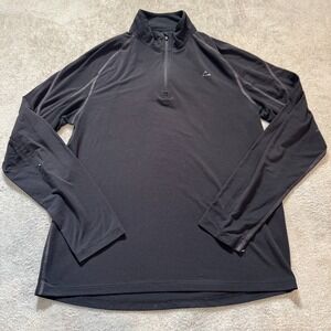 Merino Blend By Paradox Jacket Mens Medium Black 1/4 Zip Wool Blend Pullover